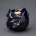 Our Holy Mother Eternal Flame - Ceramic Cremation Ashes Candle Holder Keepsake – Cobalt Metallic